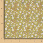 Mustard Floral Printed Percale - Ribes y Casals