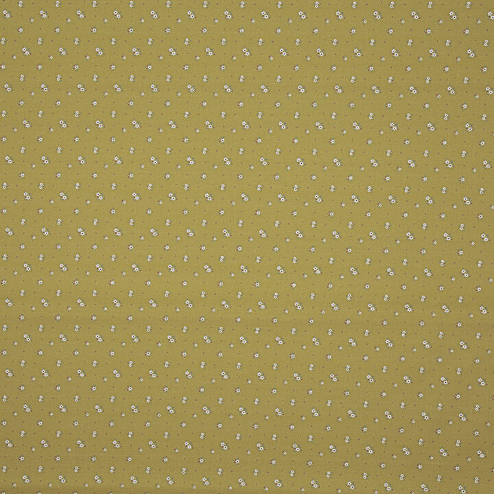 Honey-coloured Mini Floral Printed Percale - Ribes y Casals
