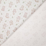 Beige ‘Little Forest Bears’ Printed Percale - Ribes y Casals