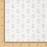 Beige ‘Little Forest Bears’ Printed Percale - Ribes y Casals