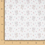 Pink and Blue Flying Bears Printed Percale - Ribes y Casals