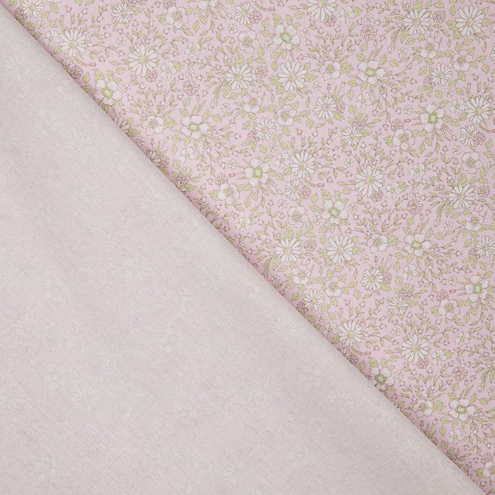 Spring Daisies Printed Percale in Mauve - Ribes y Casals
