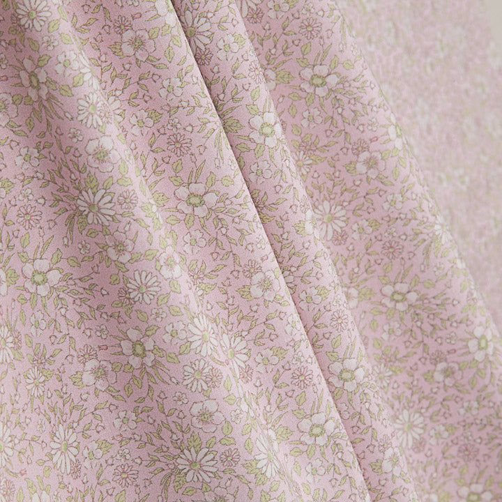 Spring Daisies Printed Percale in Mauve - Ribes y Casals