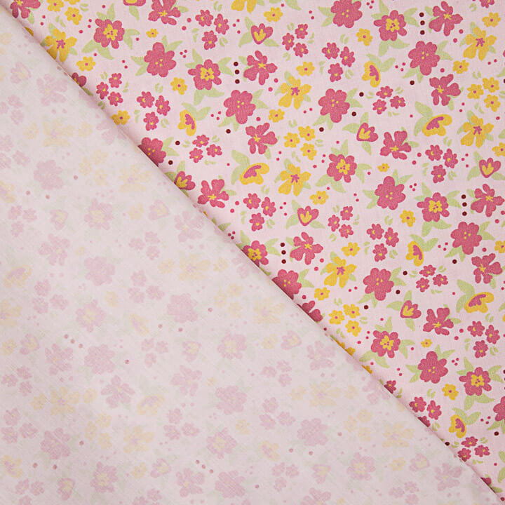 Fuchsia Spring Printed Percale - Ribes y Casals