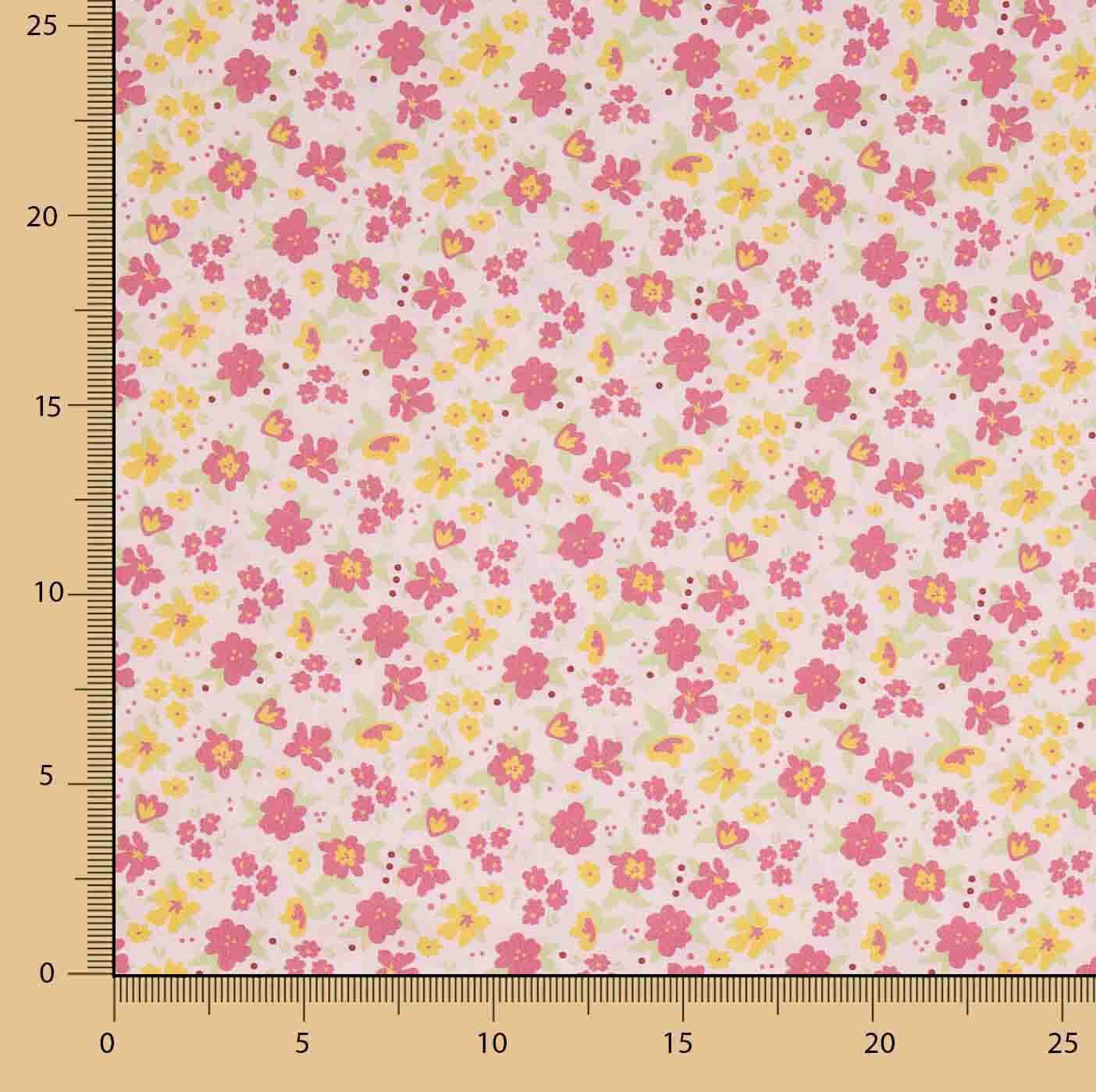 Fuchsia Spring Printed Percale - Ribes y Casals