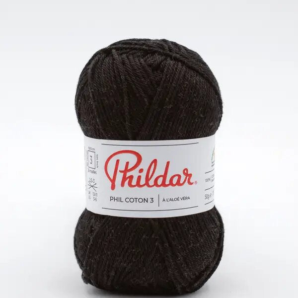 Phildar Cotton 3 Black - Ribes y Casals