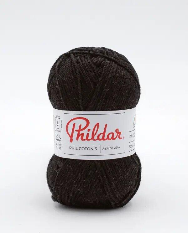 Phildar Cotton 3 Black - Ribes y Casals