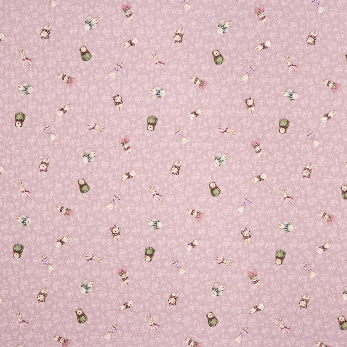 Purple Animals Cotton Piqué Fabric - Ribes y Casals