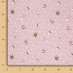 Purple Animals Cotton Piqué Fabric - Ribes y Casals