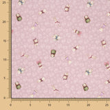 Purple Animals Cotton Piqué Fabric - Ribes y Casals