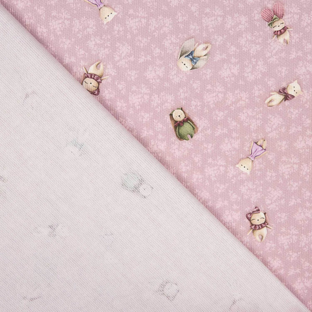 Purple Animals Cotton Piqué Fabric - Ribes y Casals