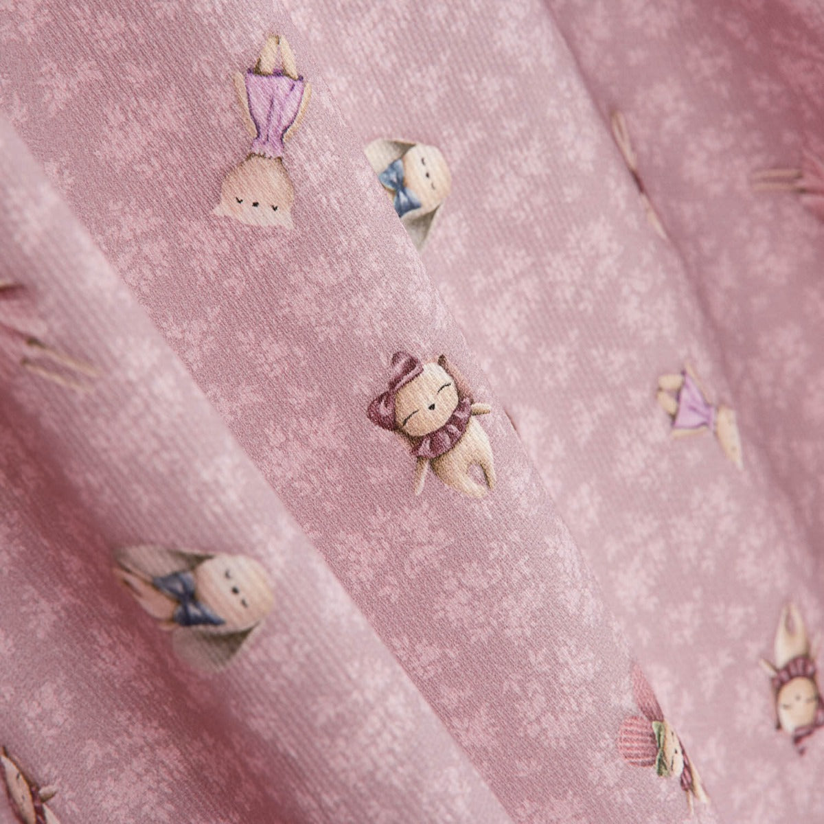 Purple Animals Cotton Piqué Fabric - Ribes y Casals