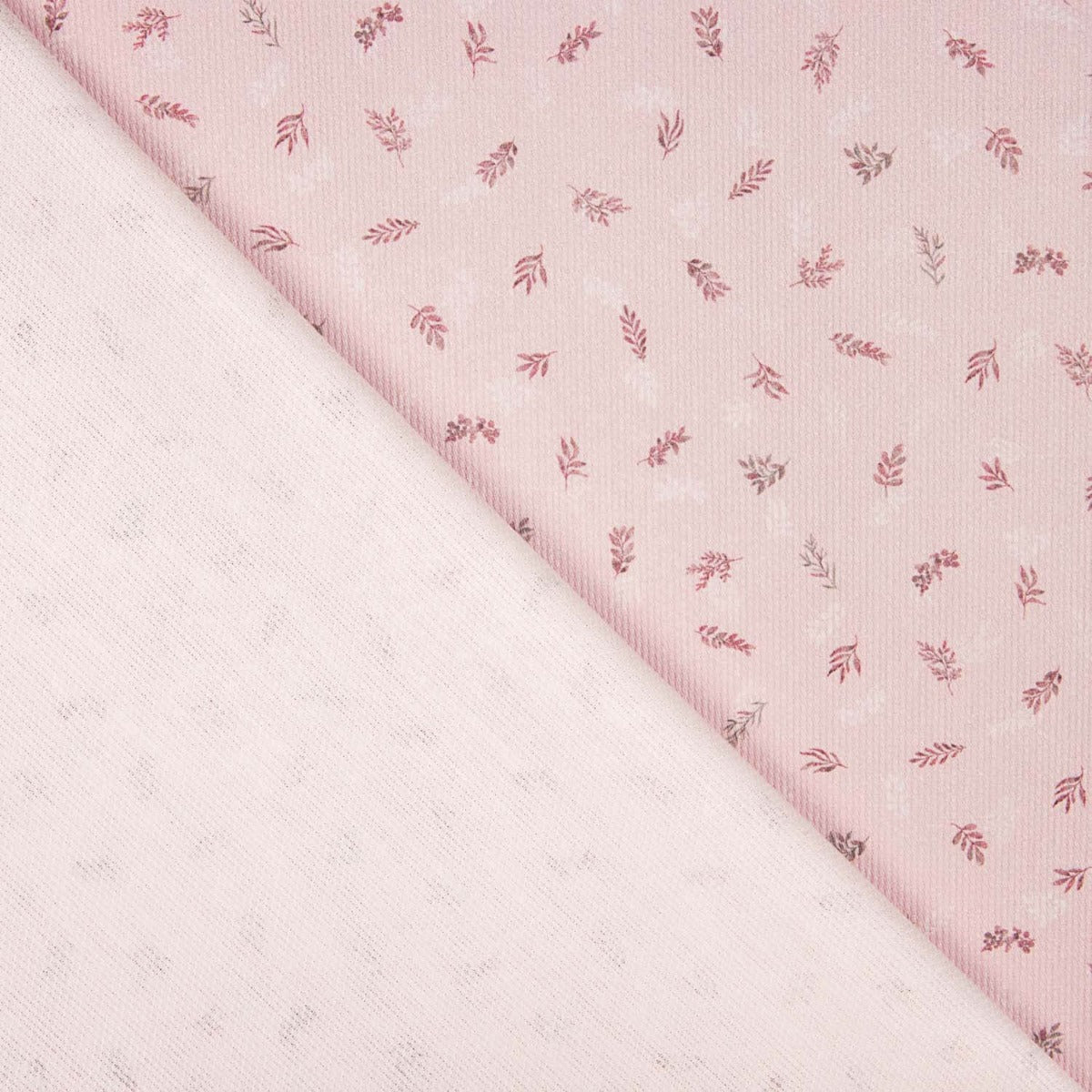 Pink Herringbone Cotton Piqué Fabric - Ribes y Casals