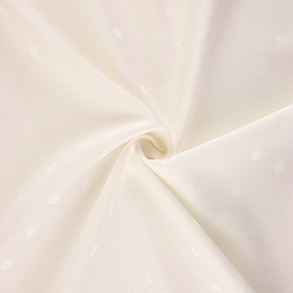 Piqué Canutillo Jacquard Plumeti Ecru - Ribes y Casals