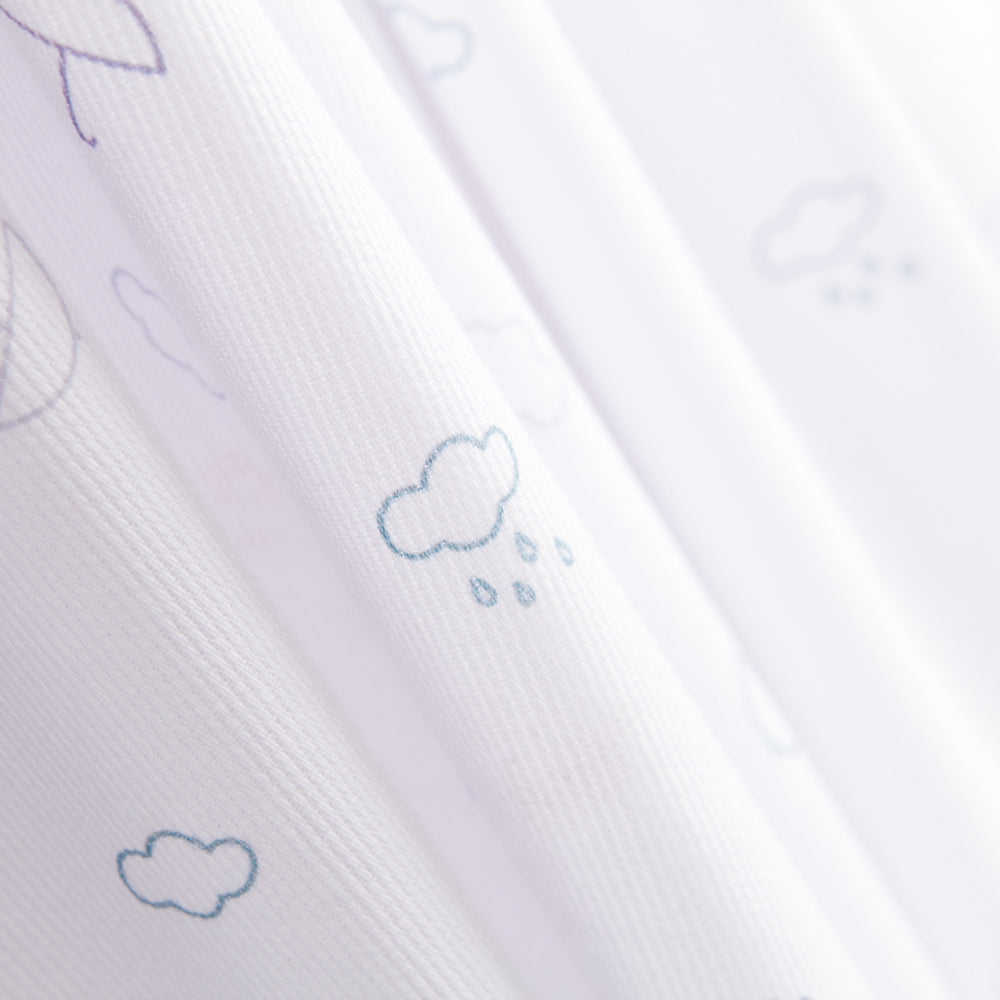 Retal Piqué Canutillo Lluvia Azul 115x140 cm - Ribes y Casals