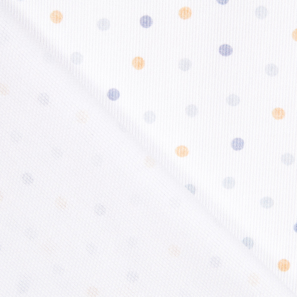 Pique Squared Polka Dots Blue - Ribes y Casals