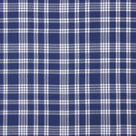 Blue and White Checked Cotton Piqué Fabric - Ribes y Casals