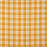 Pumpkin and White Checked Cotton Piqué Fabric - Ribes y Casals