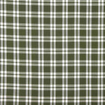 Khaki and White Checked Cotton Piqué Fabric - Ribes y Casals