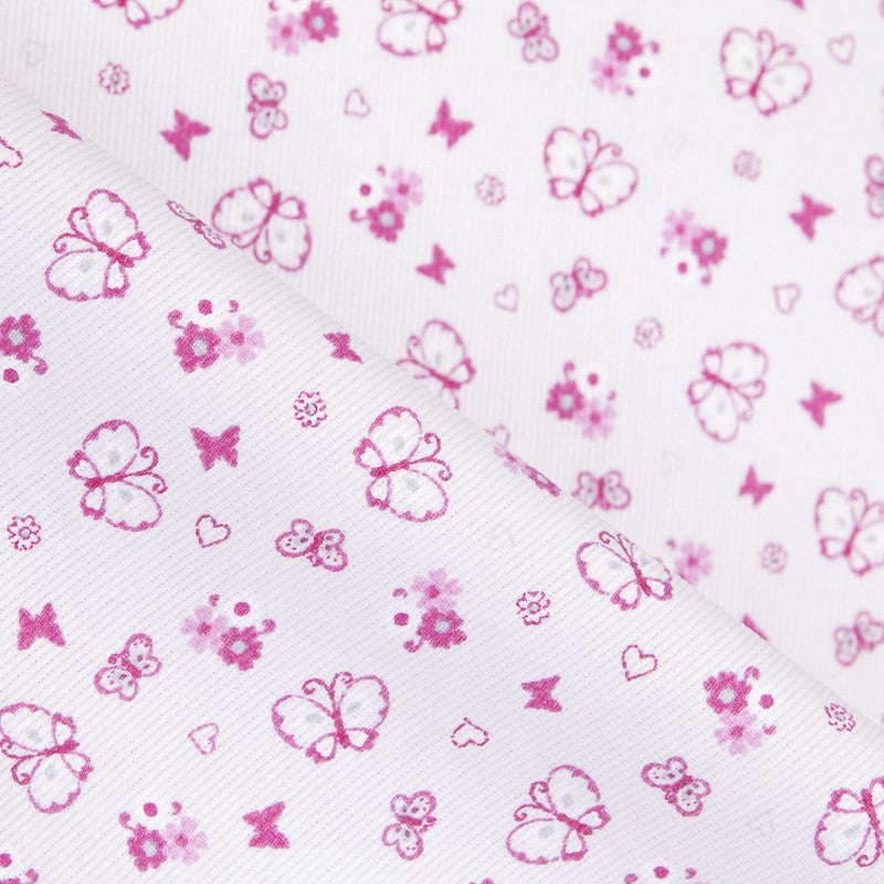 Piqué Canutillo Butterfly Pink - Ribes y Casals