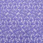 Pique Printed Flower Blue - Ribes y Casals