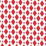 Red Diamond Print Pique - Ribes y Casals