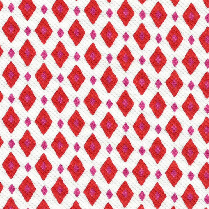 Red Diamond Print Pique - Ribes y Casals