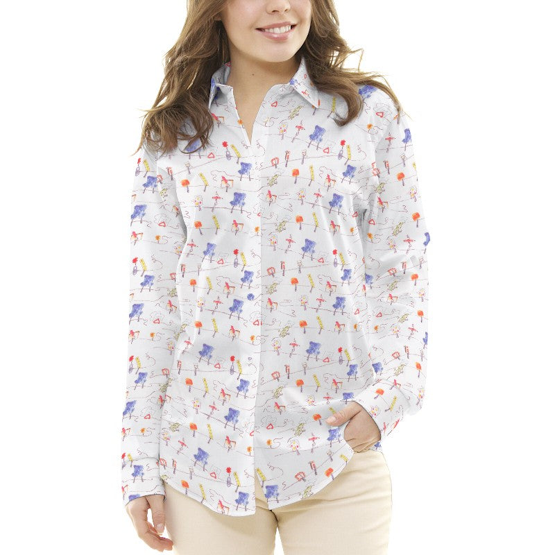 Piqué Printed School White - Ribes y Casals