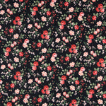 Polyester Fabric Floral Black - Ribes y Casals