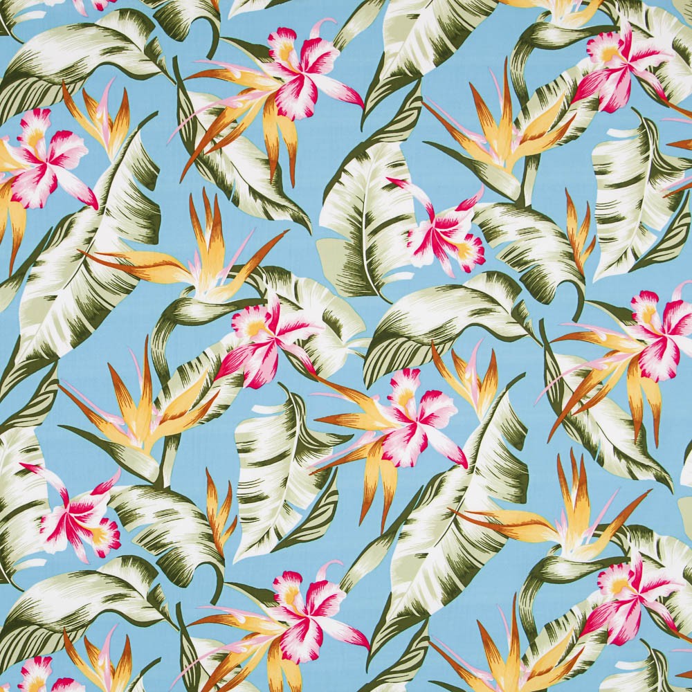 Smooth Blue Tropical Spandex - Ribes y Casals
