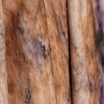 Flat Polyester Fabric – Abstract Print in Mauve y Camel - Ribes y Casals