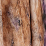 Flat Polyester Fabric – Abstract Print in Mauve y Camel - Ribes y Casals