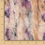 Flat Polyester Fabric – Abstract Print in Mauve y Camel - Ribes y Casals