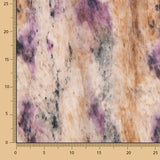 Flat Polyester Fabric – Abstract Print in Mauve y Camel - Ribes y Casals