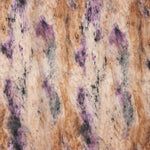 Flat Polyester Fabric – Abstract Print in Mauve y Camel - Ribes y Casals