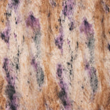 Flat Polyester Fabric – Abstract Print in Mauve y Camel - Ribes y Casals