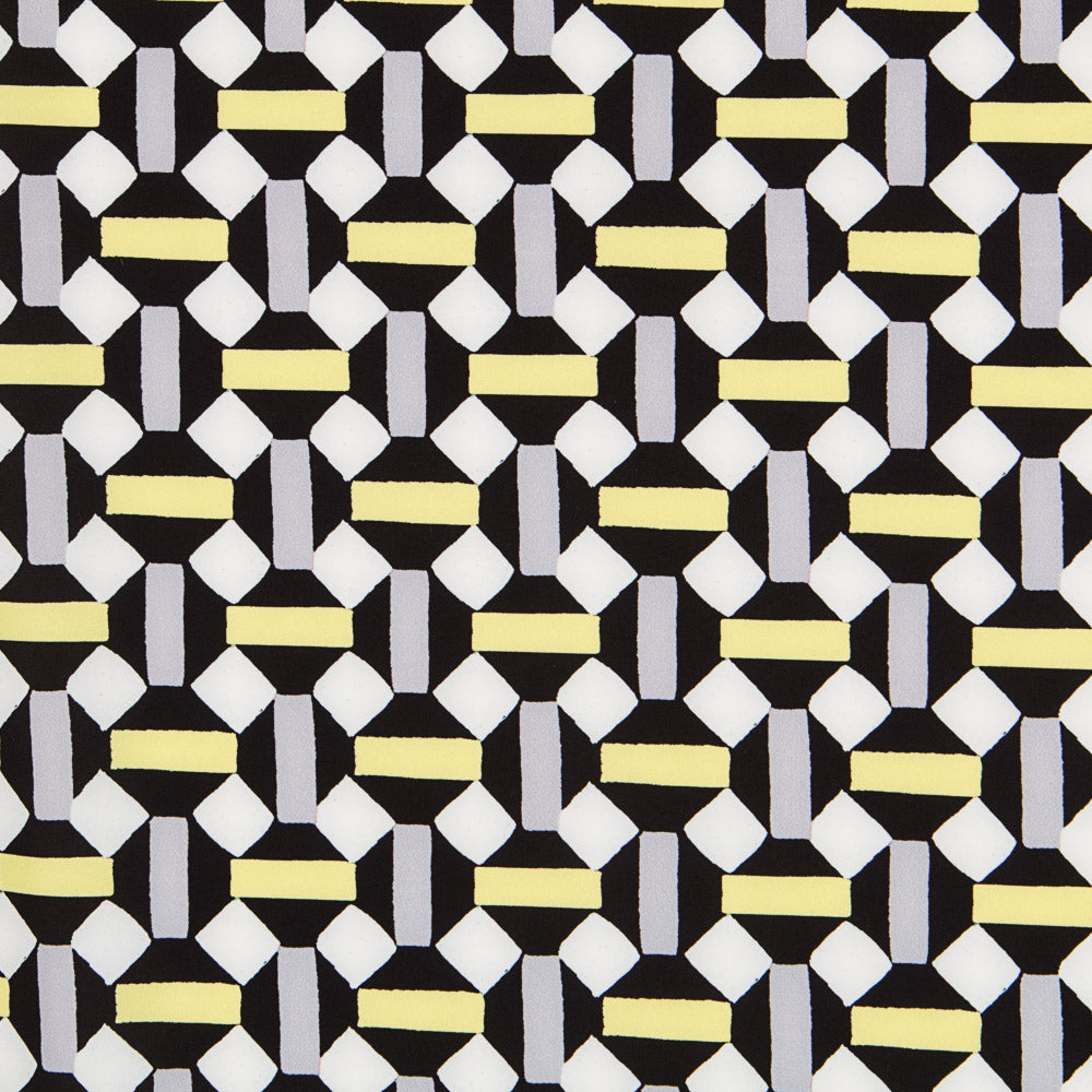 Burlington Polyester Geometric Yellow - Ribes y Casals