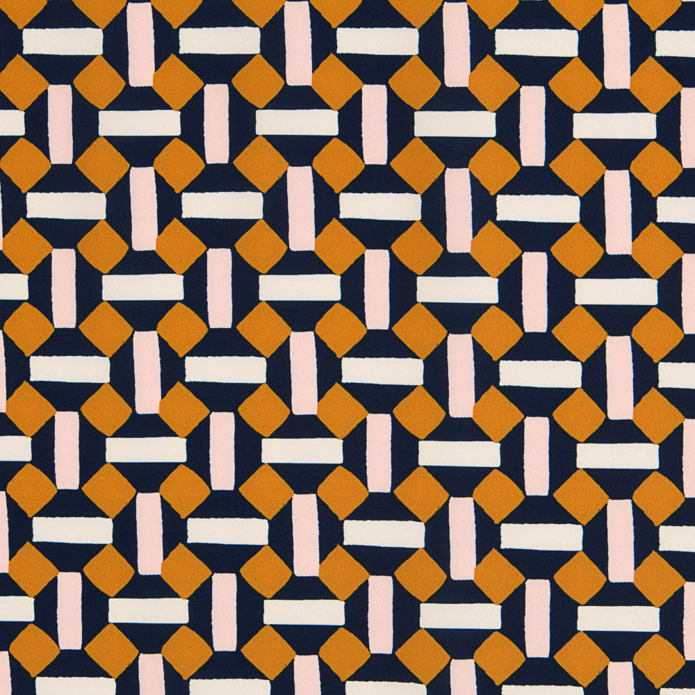 Burlington Polyester Geometric Rosa - Ribes y Casals