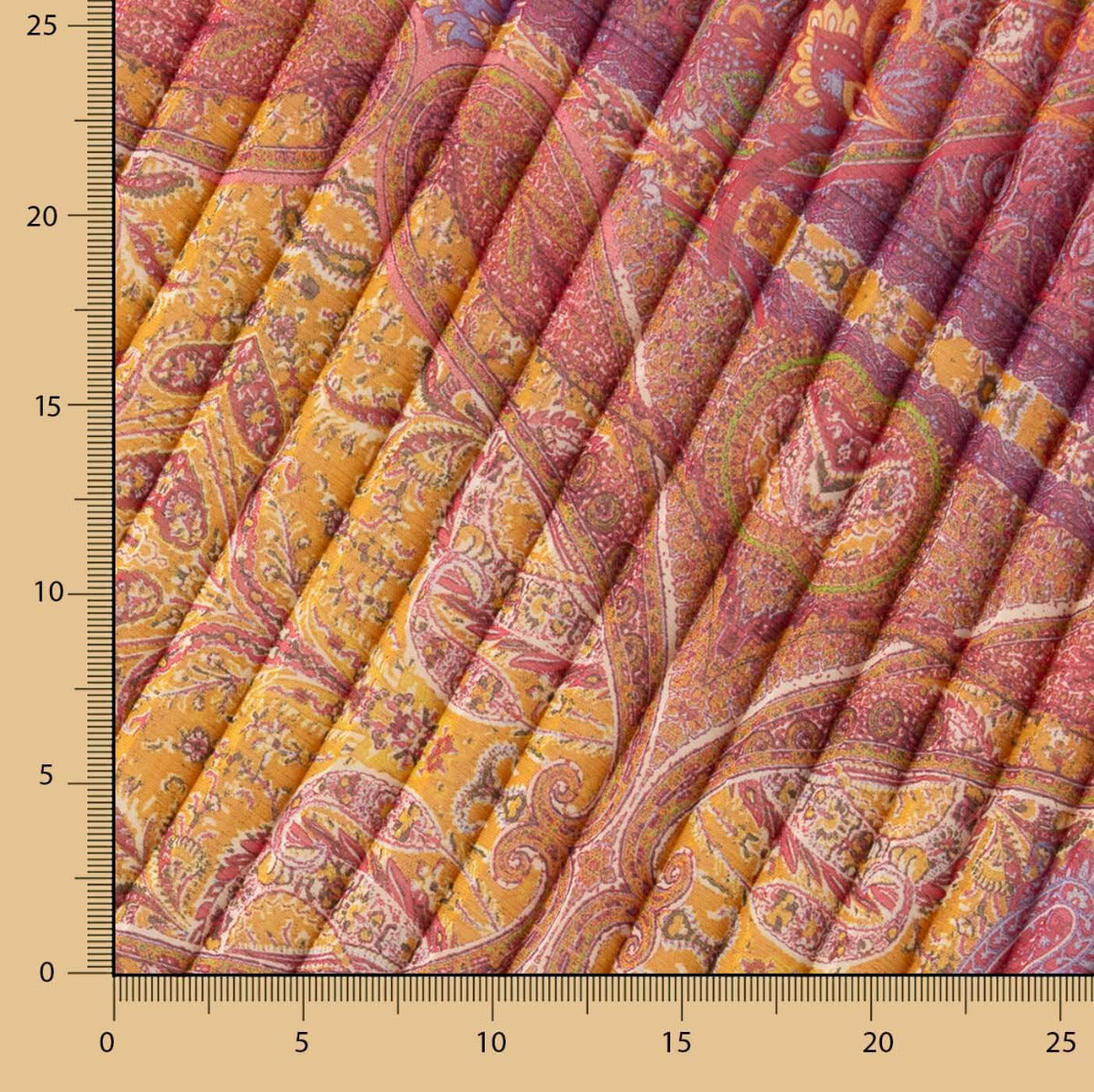 Pleated Chiffon Bambula Pasley Grana - Ribes y Casals