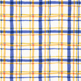 Blue and Off-White Checkered Polar Fleece - Ribes y Casals