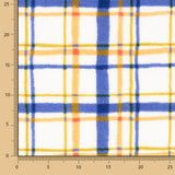 Blue and Off-White Checkered Polar Fleece - Ribes y Casals