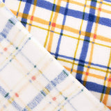 Blue and Off-White Checkered Polar Fleece - Ribes y Casals