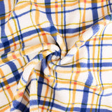 Blue and Off-White Checkered Polar Fleece - Ribes y Casals