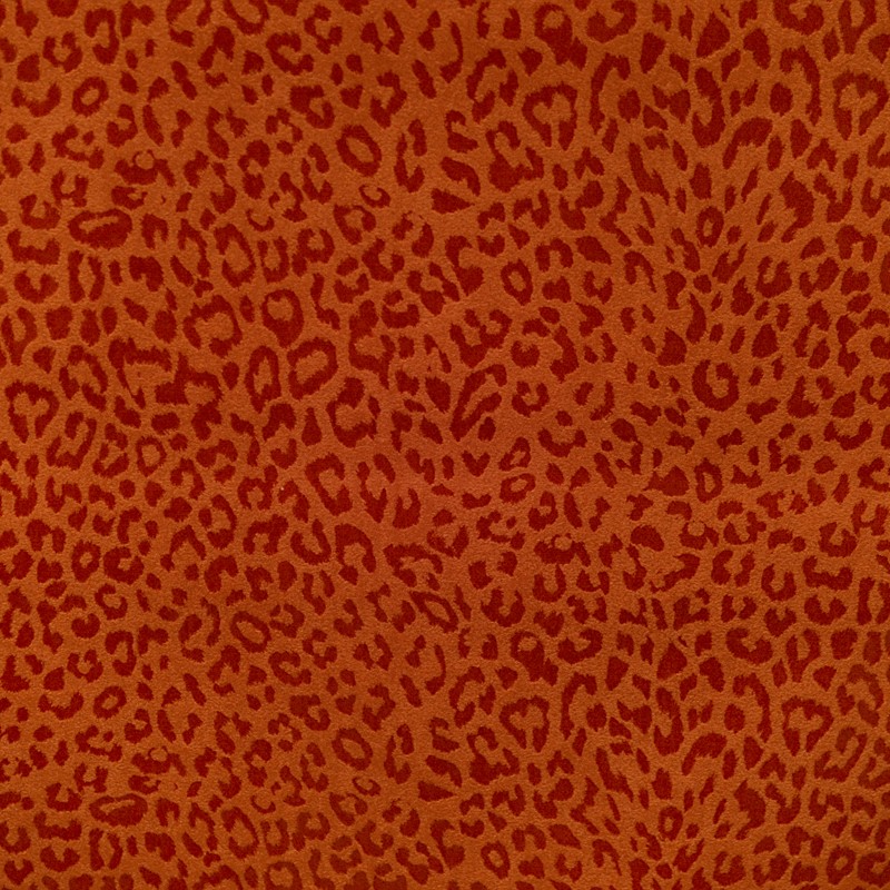 Orange Leopard-print Imitation Suede - Ribes y Casals