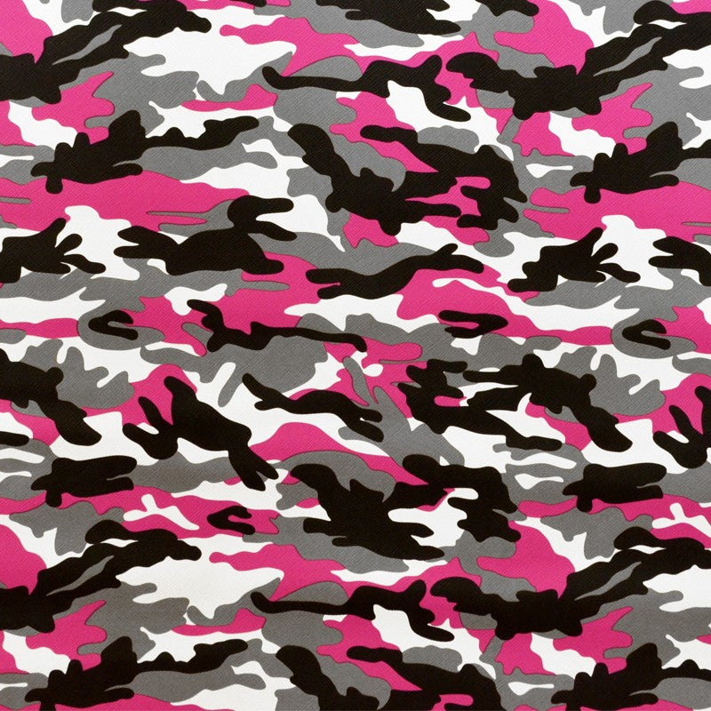 Faux Leather Camouflage Fuchsia - Ribes y Casals