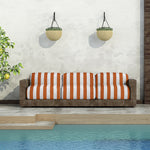 Nautical Leatherette Stripes Orange - Ribes y Casals