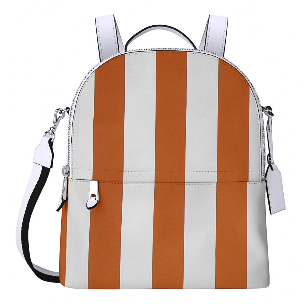 Nautical Leatherette Stripes Orange - Ribes y Casals