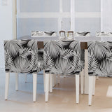 Leatherette Fabric Palm Trees Black - Ribes y Casals