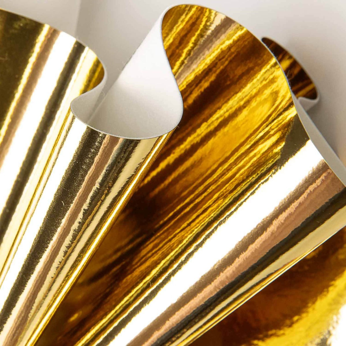 Gold Mirror Effect Laminated Faux Leather - Ribes y Casals