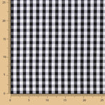 Retal Popelín Algodón Cuadros Maxi Negro 95x145 cms - Ribes y Casals